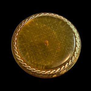 Amber coloured oversized button